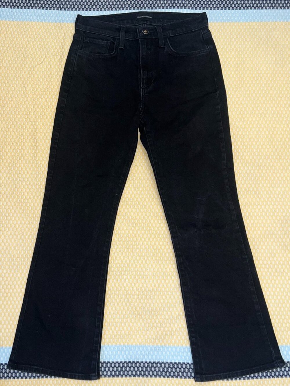 Favorite Daughter The Erin Crop Boot Black Denim Jeans Kyoto Size 25